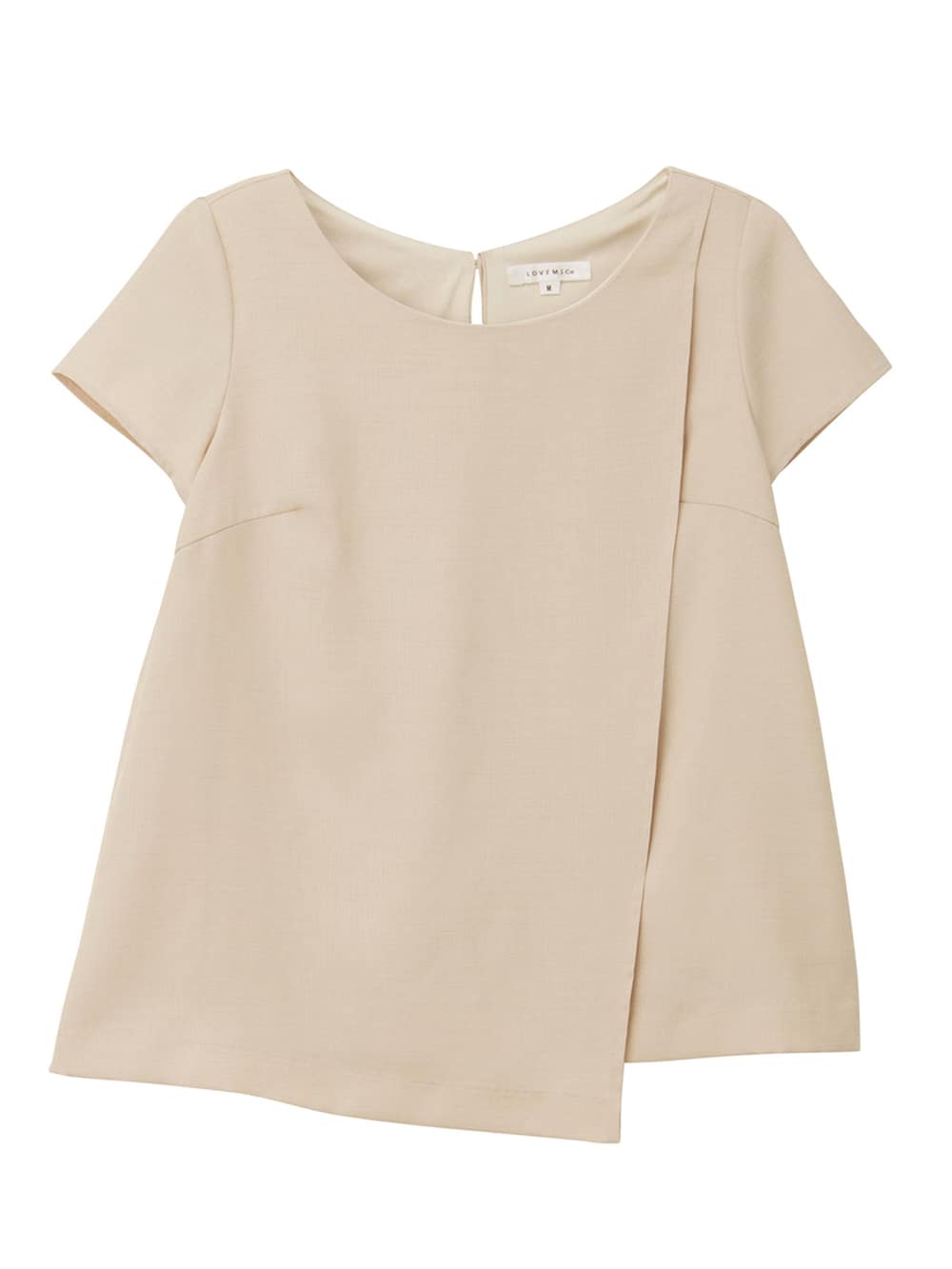 マタニティ トップス|LOVE MIC（ラブミック）ウォッシャブル　リネンライクラップトップス　マタニティ・授乳服【出産後も長く使える】|ベージュ