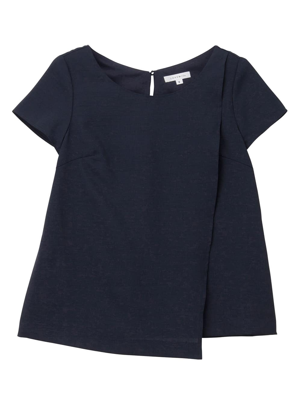 マタニティ トップス|LOVE MIC（ラブミック）ウォッシャブル　リネンライクラップトップス　マタニティ・授乳服【出産後も長く使える】|ネイビー