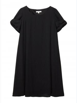 マタニティ ワンピース|LOVE MIC（ラブミック）梨地ジョーゼット　袖リボンワンピース　マタニティ・授乳服【出産後も長く使える】|ブラック