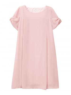 マタニティ ワンピース|LOVE MIC（ラブミック）梨地ジョーゼット　袖リボンワンピース　マタニティ・授乳服【出産後も長く使える】|ピンク