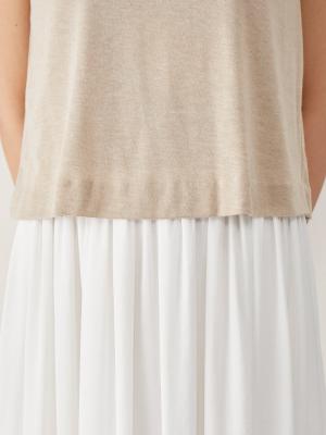 マタニティ ワンピース|異素材ロングワンピース　マタニティ・授乳服【出産後も長く使える】