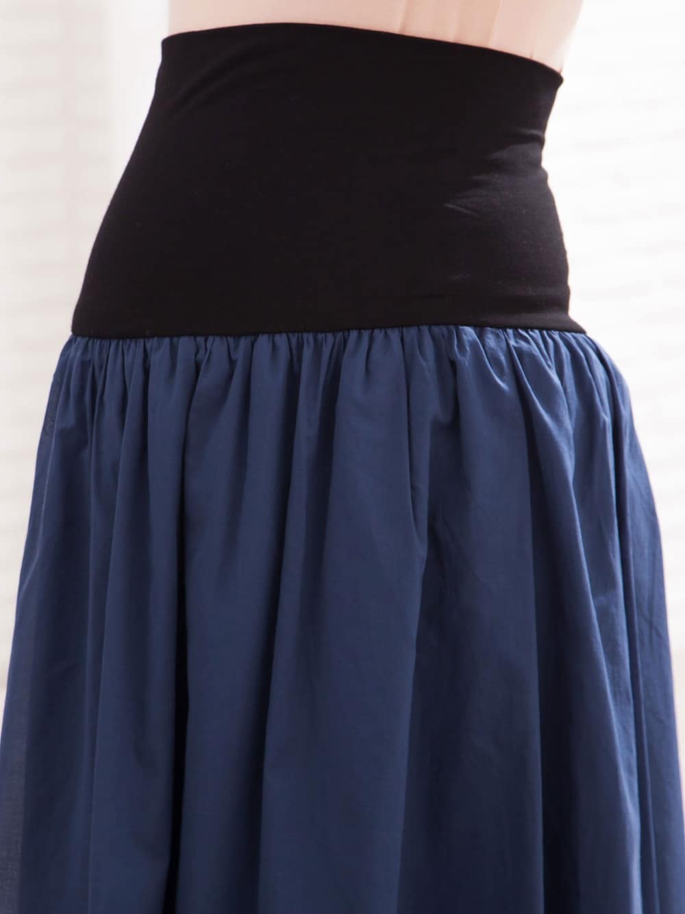 マタニティ スカート|【産前産後対応】コットンローンギャザースカート【出産後も長く使える】