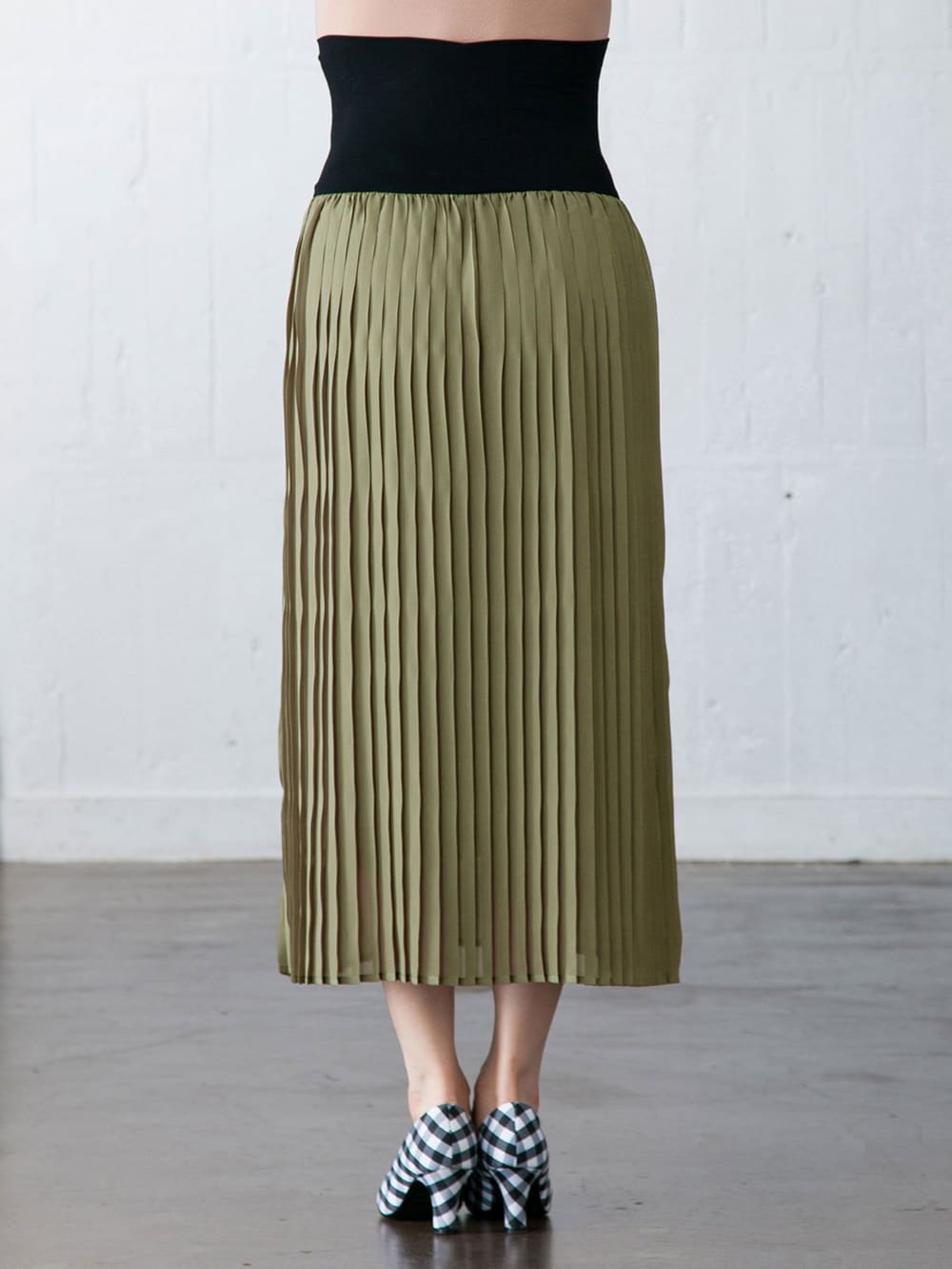 マタニティ スカート|【マタニティ・授乳服】【産前産後対応】シフォンプリーツスカート【出産後も長く使える】