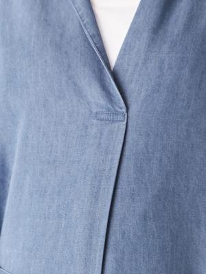 マタニティ ワンピース|コットンテンセルデニム スキッパーシャツワンピース　マタニティ・授乳服