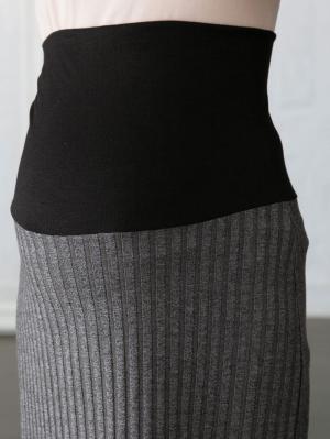 マタニティ スカート|【産前産後対応】テレコ素材ミモレ丈タイトスカート【出産後も長く使える】