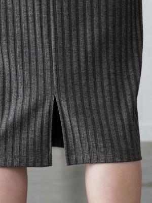 マタニティ スカート|【産前産後対応】テレコ素材ミモレ丈タイトスカート【出産後も長く使える】