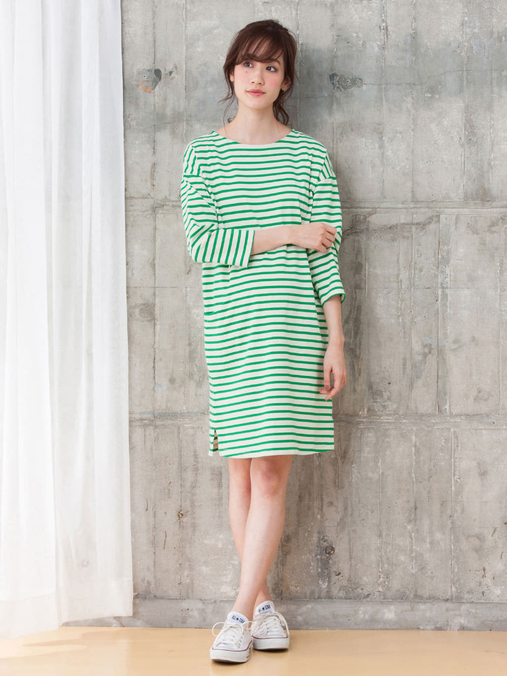 マタニティ ワンピース|ボートネックサックワンピース　マタニティ・授乳服【出産後も長く使える】