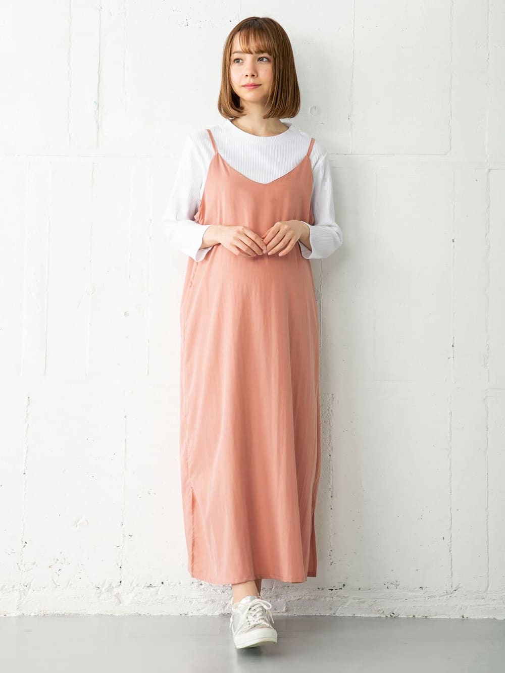 マタニティ ワンピース 出産後も長く使える セット キャミワンピース 八分袖リブトップスセット マタニティ 授乳服 マタニティウェア 授乳服通販 エンジェリーベ 公式 マタニティ ワンピース 出産後も長く使える セット キャミワンピース 八分袖リブトップスセット マタニティ 授乳服 マタニティウェア 授乳服通販 エンジェリーベ 公式