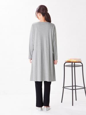 マタニティ パジャマ・ルームウェア|【授乳口付】【産後も使えるパンツ付】やわらかスムース配色レースパジャマ