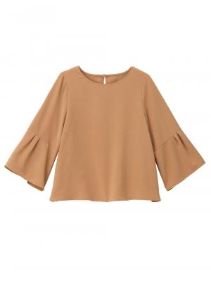 【マタニティ・授乳服】タックフレアスリーブブラウス【出産後も長く使える】 22551