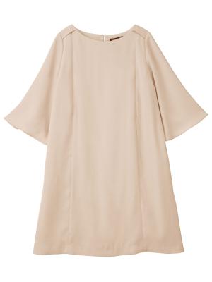 ハイクオリティジョーゼット ベルスリーブワンピース　マタニティ・授乳服【出産後も長く使える】 22570