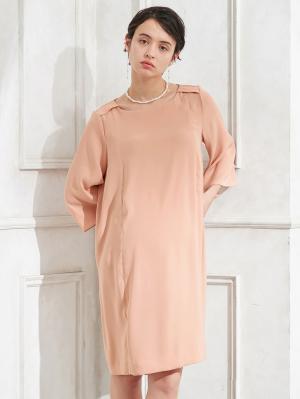 マタニティ ワンピース|ハイクオリティジョーゼット ベルスリーブワンピース　マタニティ・授乳服【出産後も長く使える】|ピンク