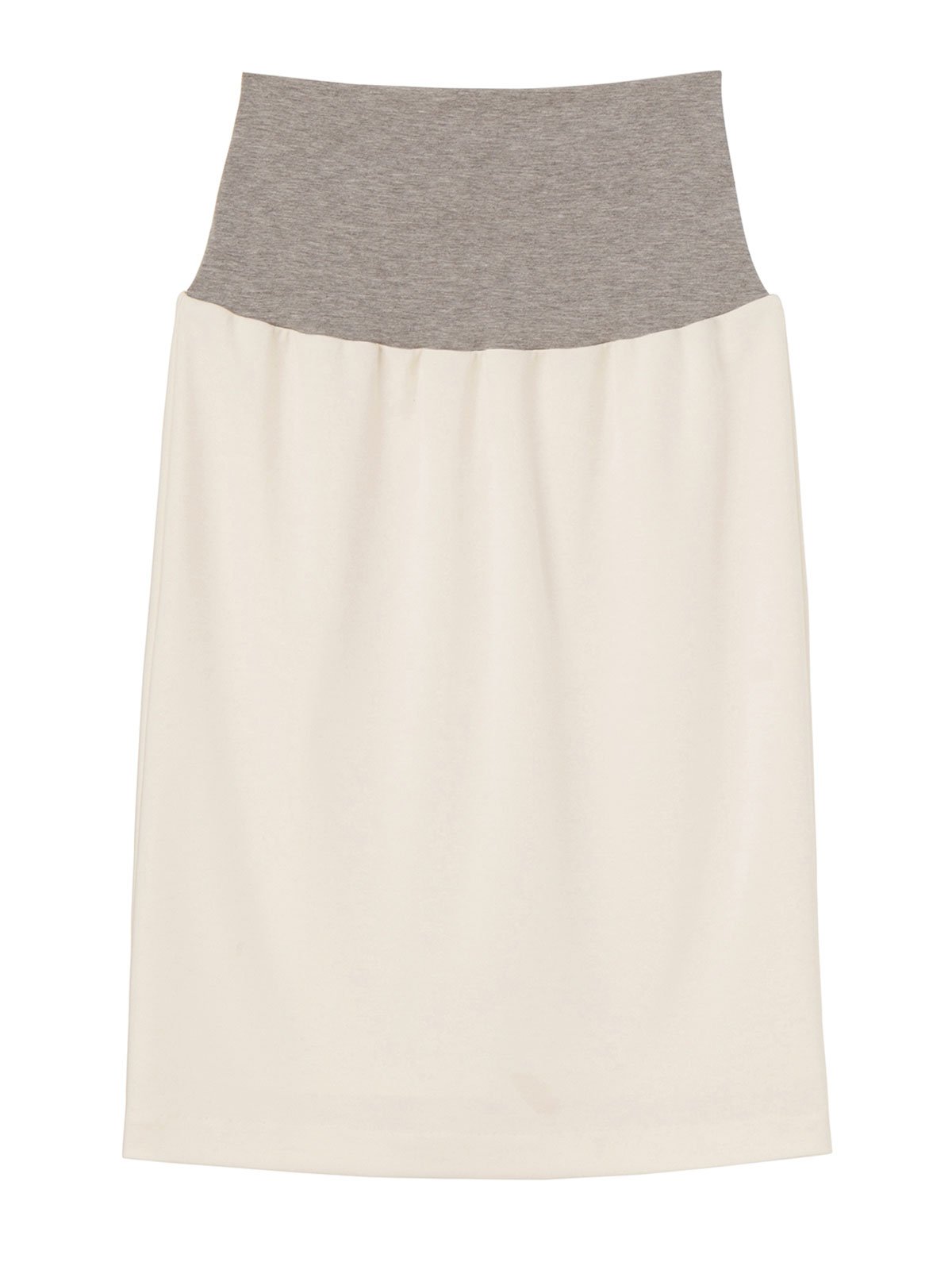 マタニティ ワンピース|【マタニティ・授乳服】【セット】ハイクオリティジョーゼットVネックブラウス＆タイトスカートセットアップ【出産後も長く使える】|ネイビー×オフ