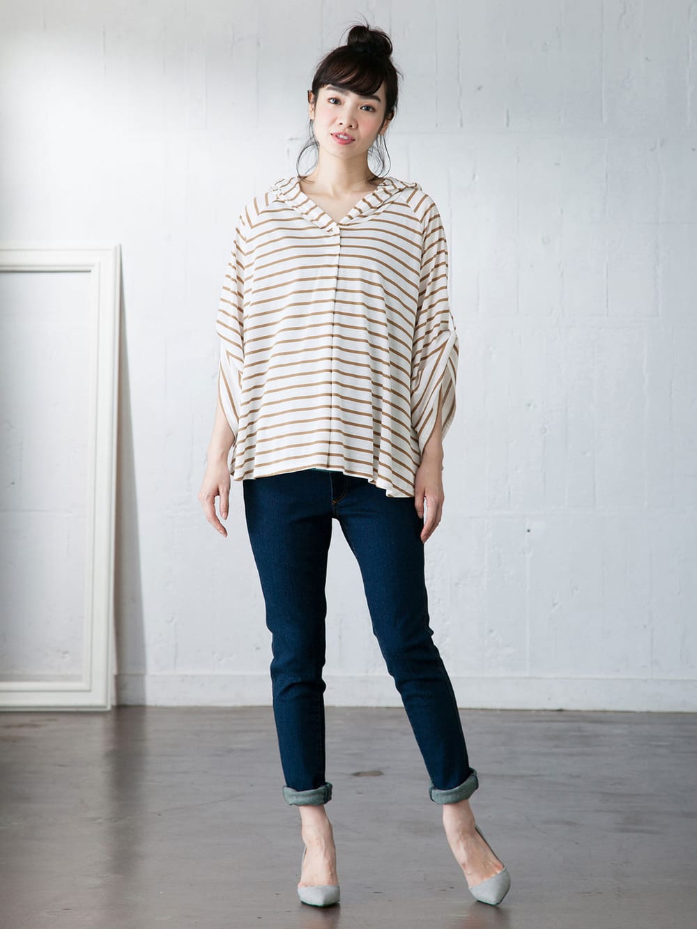 マタニティ トップス 授乳トップス Fairy 授乳しやすい マタニティ期から活躍 授乳ケープにもなる便利なポンチョパーカー マタニティウェア 授乳服通販 エンジェリーベ 公式