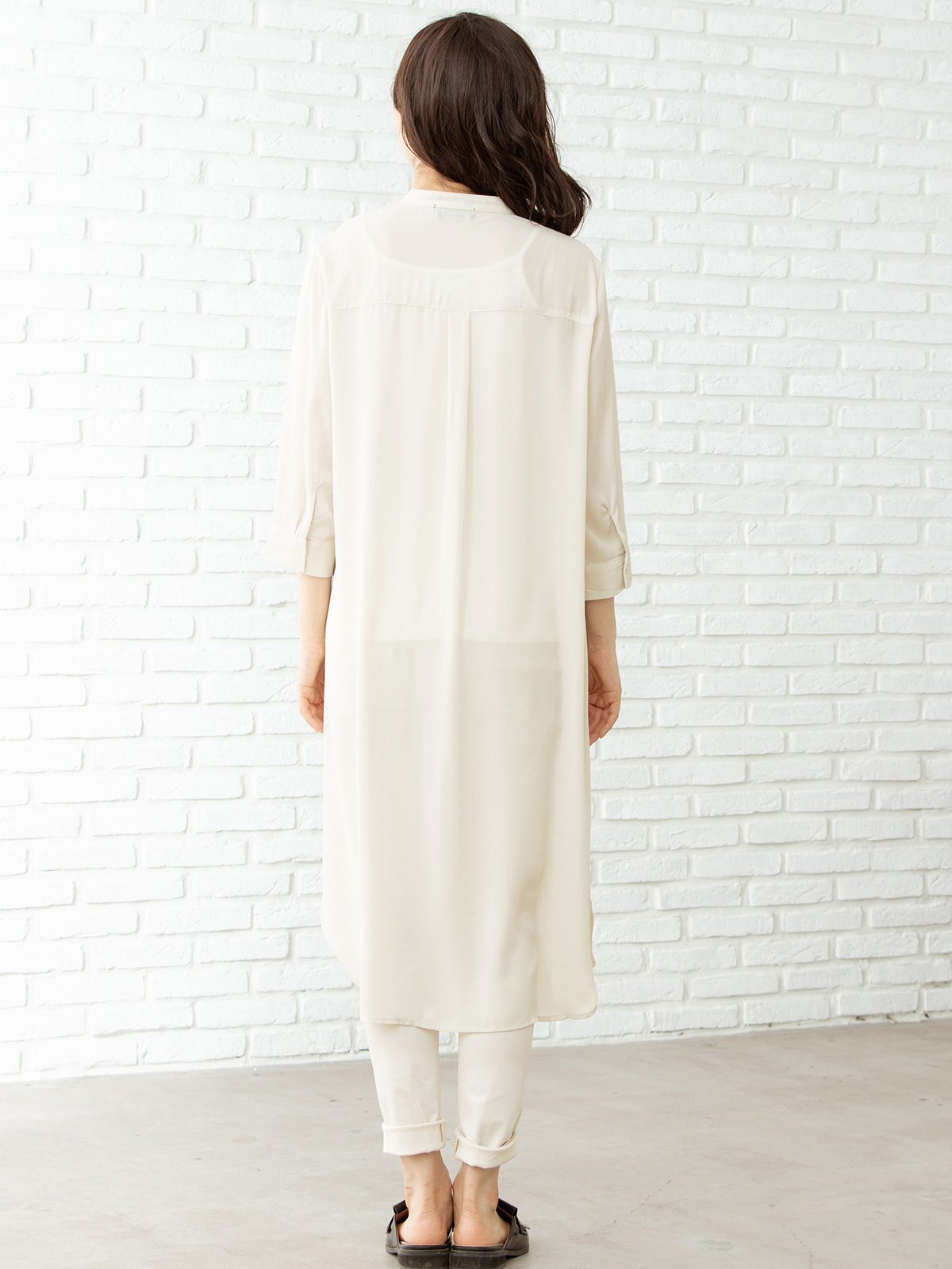 マタニティ ワンピース|比翼シャツワンピース　マタニティ・授乳服【出産後も長く使える】