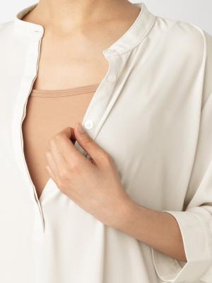 マタニティ ワンピース|比翼シャツワンピース　マタニティ・授乳服【出産後も長く使える】