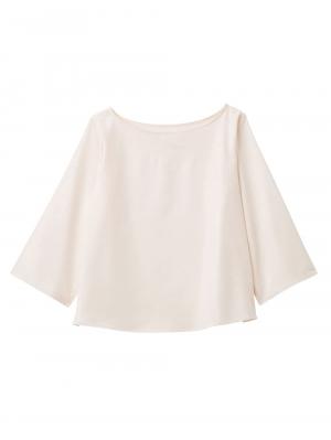 マタニティ ワンピース|皺になりにくい ブラウス×スカートセットアップ　マタニティ・授乳服【出産後も長く使える】|アイボリー×アイボリー