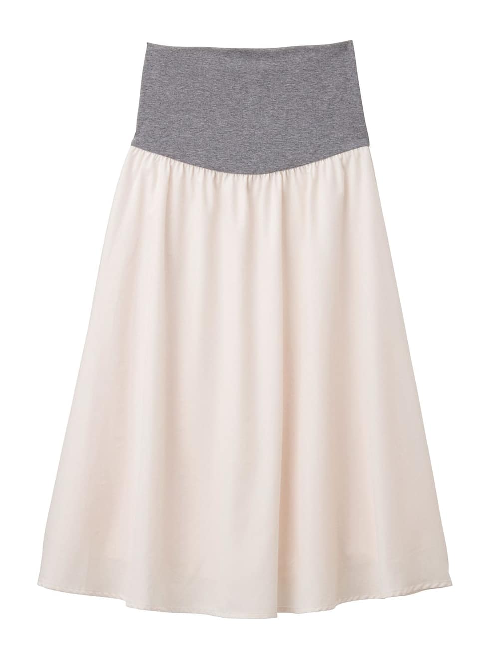 マタニティ ワンピース|皺になりにくい ブラウス×スカートセットアップ　マタニティ・授乳服【出産後も長く使える】|アイボリー×アイボリー