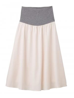 マタニティ ワンピース|皺になりにくい ブラウス×スカートセットアップ　マタニティ・授乳服【出産後も長く使える】|アイボリー×アイボリー