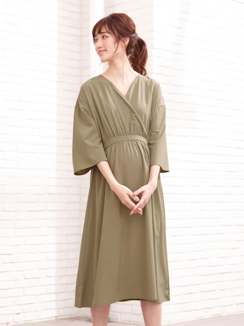 産前産後対応 授乳しやすい シワになりにくいカシュクールワンピース エンジェリーベ マタニティウェア 授乳服通販 エンジェリーベ 公式 産前産後対応 授乳しやすい シワになりにくいカシュクールワンピース エンジェリーベ マタニティウェア 授乳服通販 エンジェリーベ 公式
