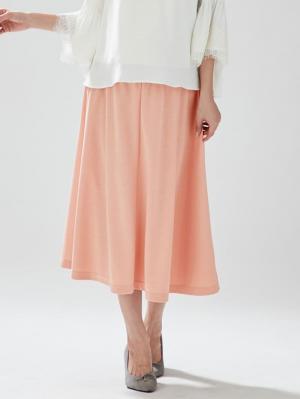 マタニティ スカート|【産前産後対応】ポンチ4枚剥ぎフレアースカート【出産後も長く使える】|ペールピンク