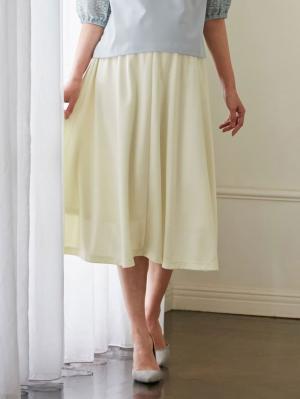 【産前産後対応】ポンチ4枚剥ぎフレアースカート【出産後も長く使える】22608
