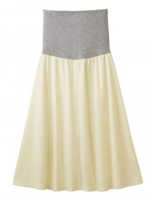 マタニティ スカート|【産前産後対応】ポンチ4枚剥ぎフレアースカート【出産後も長く使える】|アイボリー