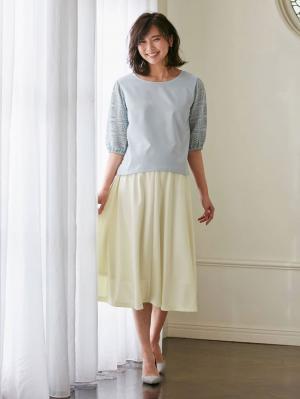 マタニティ スカート|【産前産後対応】ポンチ4枚剥ぎフレアースカート【出産後も長く使える】|アイボリー