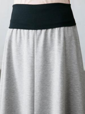 マタニティ スカート|【産前産後対応】ポンチ4枚剥ぎフレアースカート【出産後も長く使える】