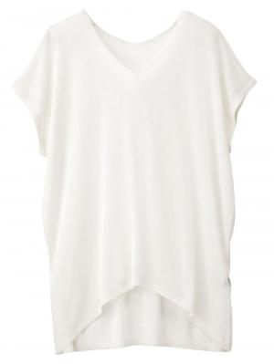 マタニティ トップス|スパークナイロンVネックニット マタニティ・授乳服【出産後も長く使える】|オフ