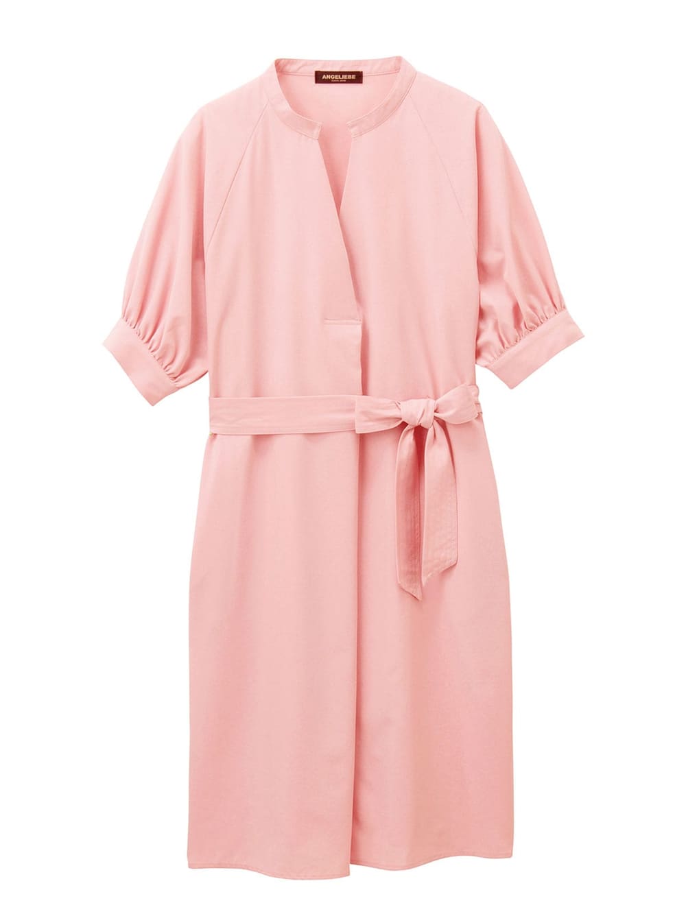 マタニティ ワンピース|【マタニティ・授乳服】イージーケア ラグランスキッパーワンピース【出産後も長く使える】|ピンク