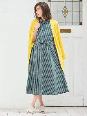 マタニティ トップス|【UVカット】【接触冷感】ハンドウォッシャブルニットトッパーカーデ　マタニティ・授乳服【出産後も長く使える】|イエロー