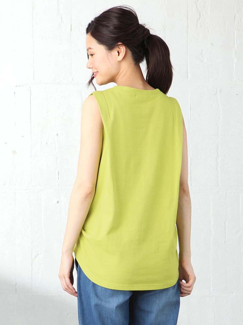 マタニティ トップス|タックノースリーブプルオーバー　マタニティ・授乳服【出産後も長く使える】