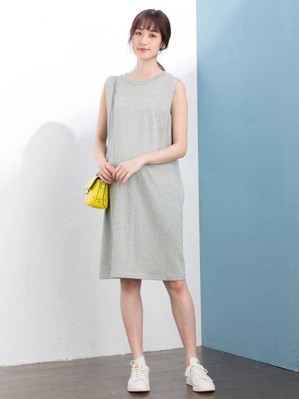 マタニティ ワンピース|タックノースリーブワンピース マタニティ・授乳服