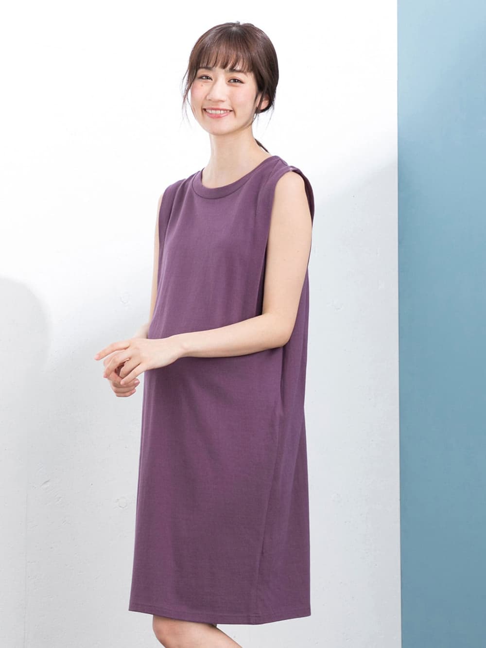マタニティ ワンピース 授乳口付 タックノースリーブワンピース マタニティウェア 授乳服通販 エンジェリーベ 公式 マタニティ ワンピース 授乳口付 タックノースリーブワンピース マタニティウェア 授乳服通販 エンジェリーベ 公式