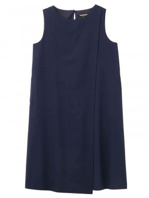 マタニティ ワンピース|フロントラップワンピース　マタニティ・授乳服【出産後も長く使える】|ネイビー