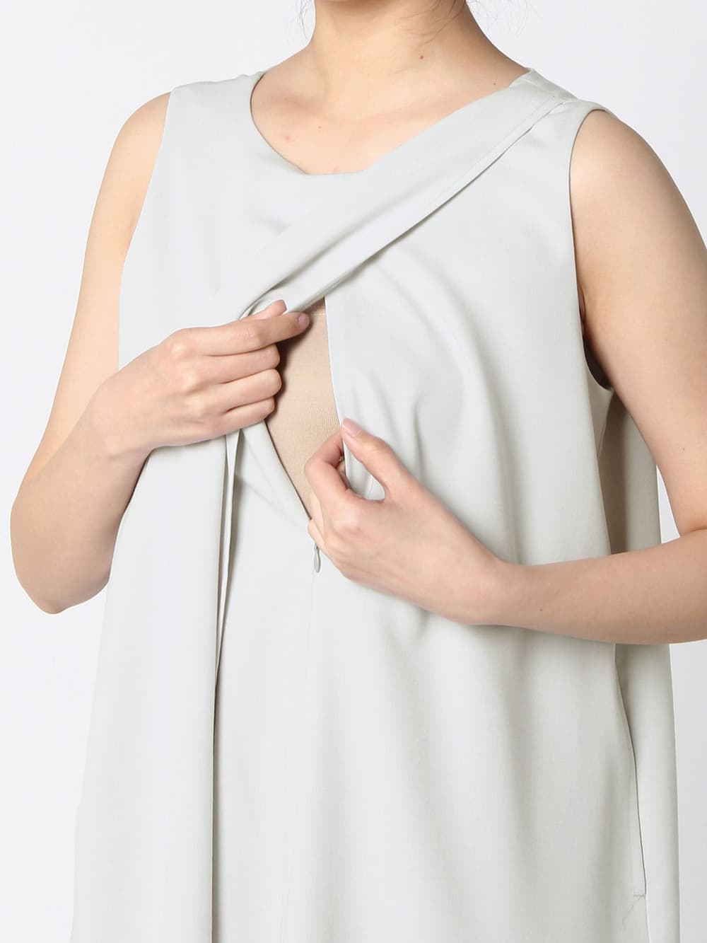 マタニティ ワンピース|フロントラップワンピース　マタニティ・授乳服【出産後も長く使える】