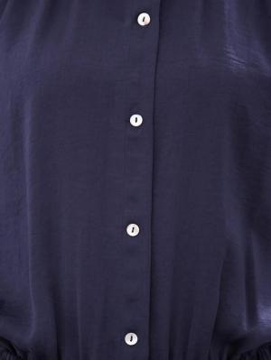 マタニティ ワンピース|ビンテージサテンギャザーロングワンピース　マタニティ・授乳服【出産後も長く使える】