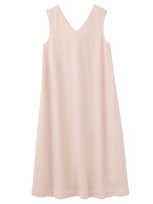 マタニティ ワンピース|バックタックプリーツワンピース　マタニティ・授乳服【出産後も長く使える】|ペールピンク