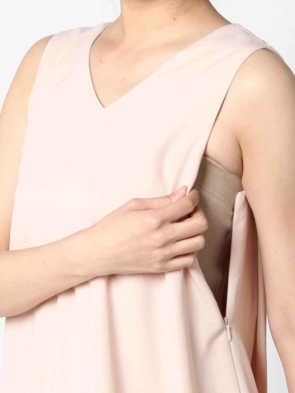 マタニティ ワンピース|バックタックプリーツワンピース　マタニティ・授乳服【出産後も長く使える】