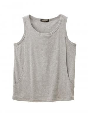 綿混やわらかフライスタンクトップ　マタニティ・授乳服【出産後も長く使える】 22708