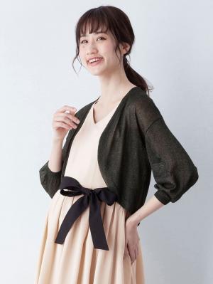 マタニティ トップス|ニットボレロカーデ　マタニティ・授乳服【出産後も長く使える】|ブラック