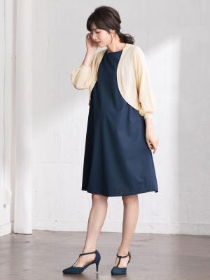 マタニティ トップス|ニットボレロカーデ　マタニティ・授乳服【出産後も長く使える】|アイボリー