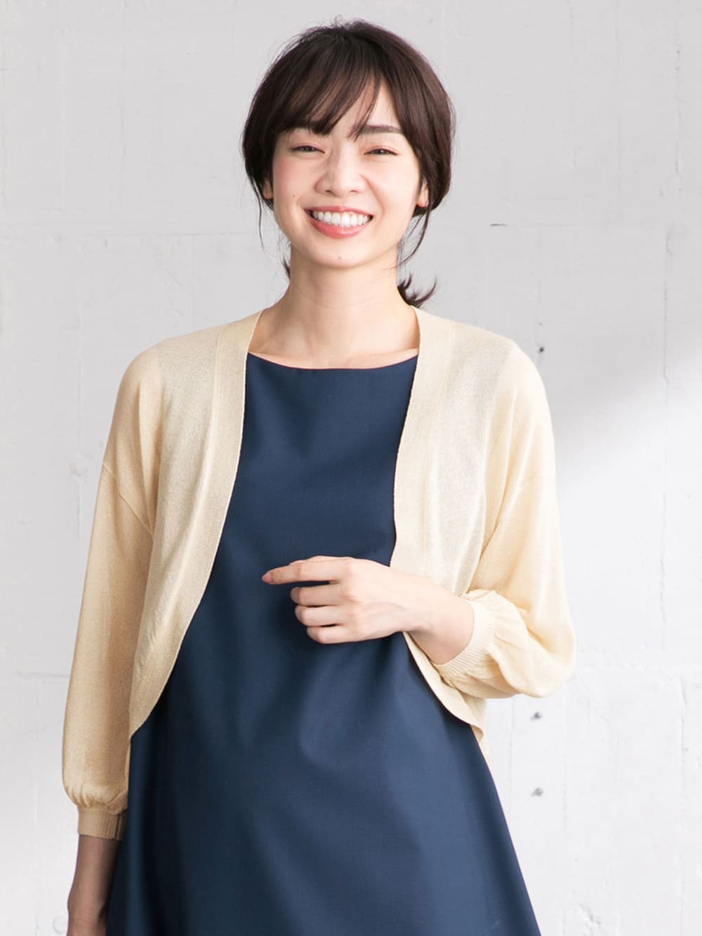 マタニティ トップス|ニットボレロカーデ　マタニティ・授乳服【出産後も長く使える】|アイボリー