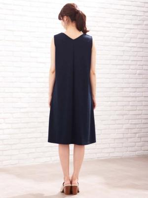 マタニティ ワンピース|フロントタックノースリーブワンピース　　マタニティ・授乳服