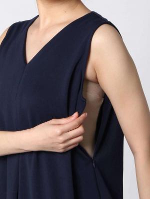 マタニティ ワンピース|フロントタックノースリーブワンピース　　マタニティ・授乳服