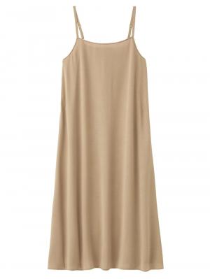 マタニティ ワンピース|エステルストレッチキャミソールフレアワンピース　マタニティ・授乳服|ベージュ