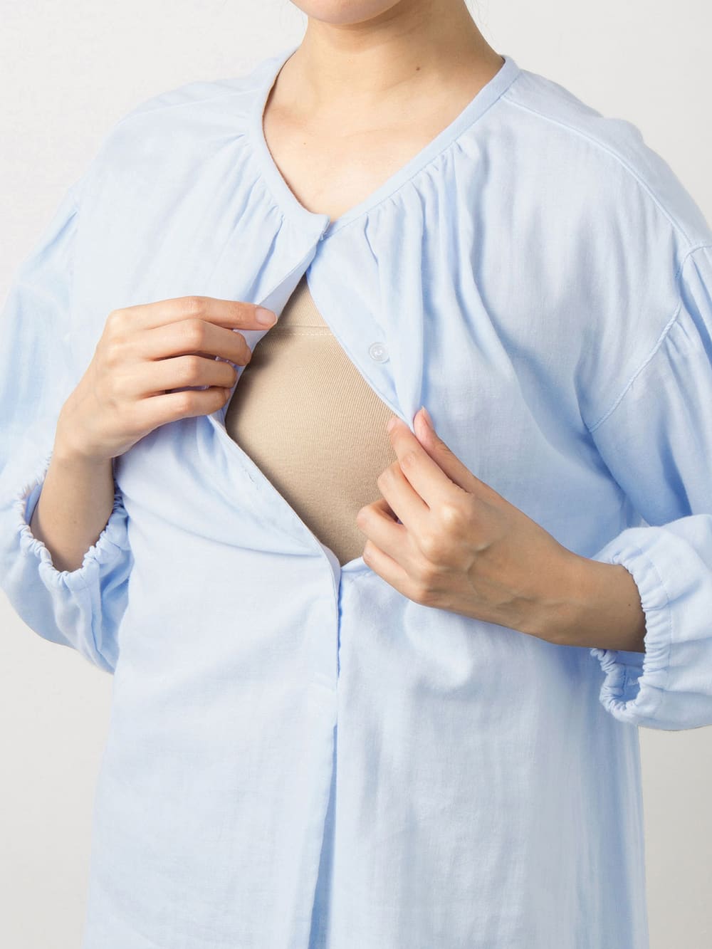 マタニティ パジャマ・ルームウェア|【日本製】【授乳しやすい】和晒ダブルガーゼパジャマ