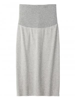 マタニティ スカート|【産前産後対応】【セットアップ可】テレコタイトスカート【出産後も長く使える】|杢グレー