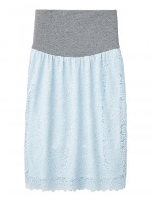 マタニティ スカート|【産前産後対応】【セットアップ可】総レースタイトスカート【出産後も長く使える】|サックス